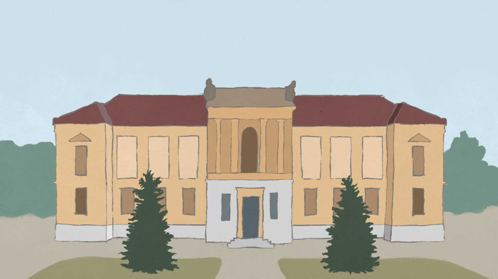 Das Museum der Kunst und Wissenschaft zeigt Kunst, Natur Völkerkunde und Geschichte. "Am Anfang war ein Hugi". Kunstmuseum Solothurn 1980. Naturmuseum Animation Illustration Trickfilm Schweiz